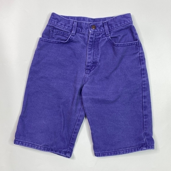 Vintage Lee Purple Bermuda Shorts Size 12 Regular Waist 24" 90s - Picture 1 of 9